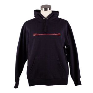 SUPREME Brooklyn Store Address black cotton hoodie
